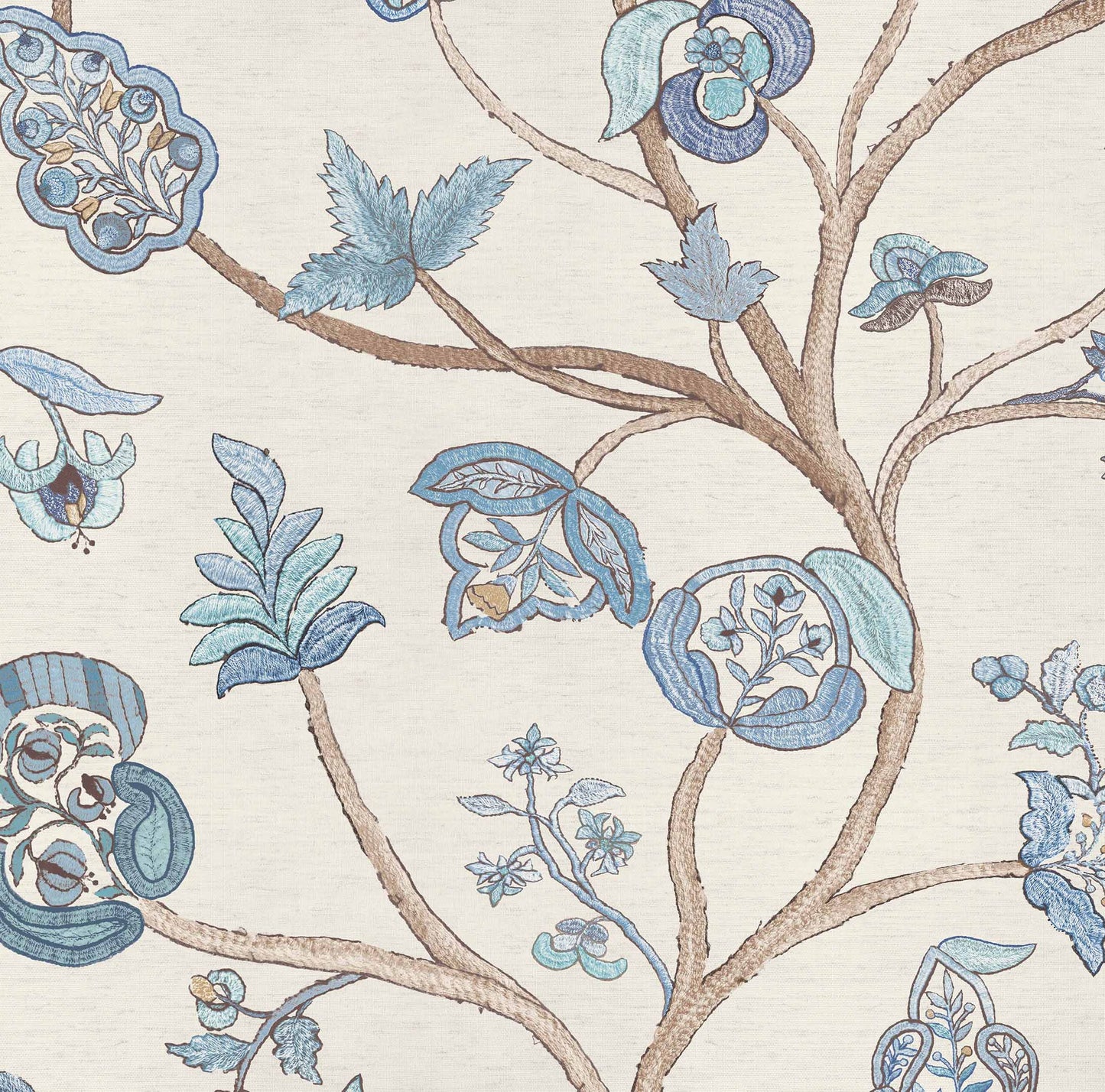 Begum Delft Blue Grasscloth Roll