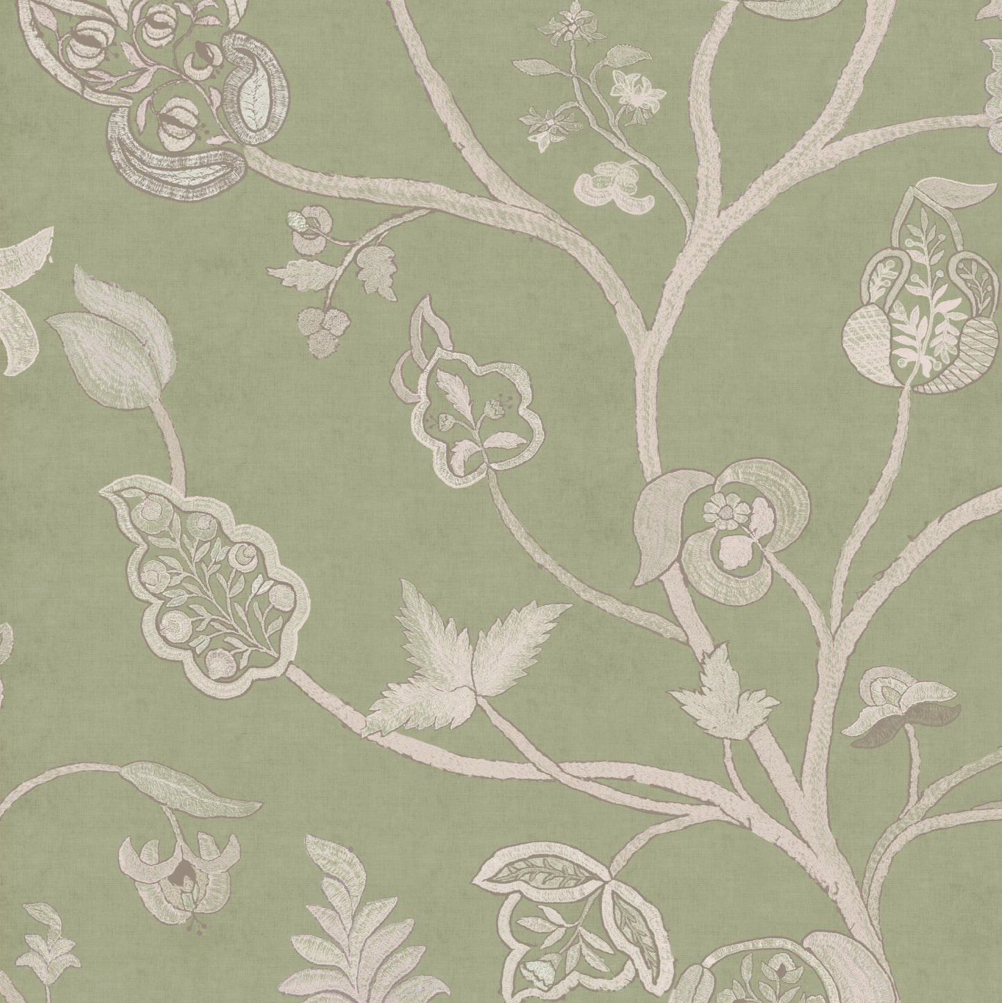 Little Begum Garden Green Wallpaper Roll