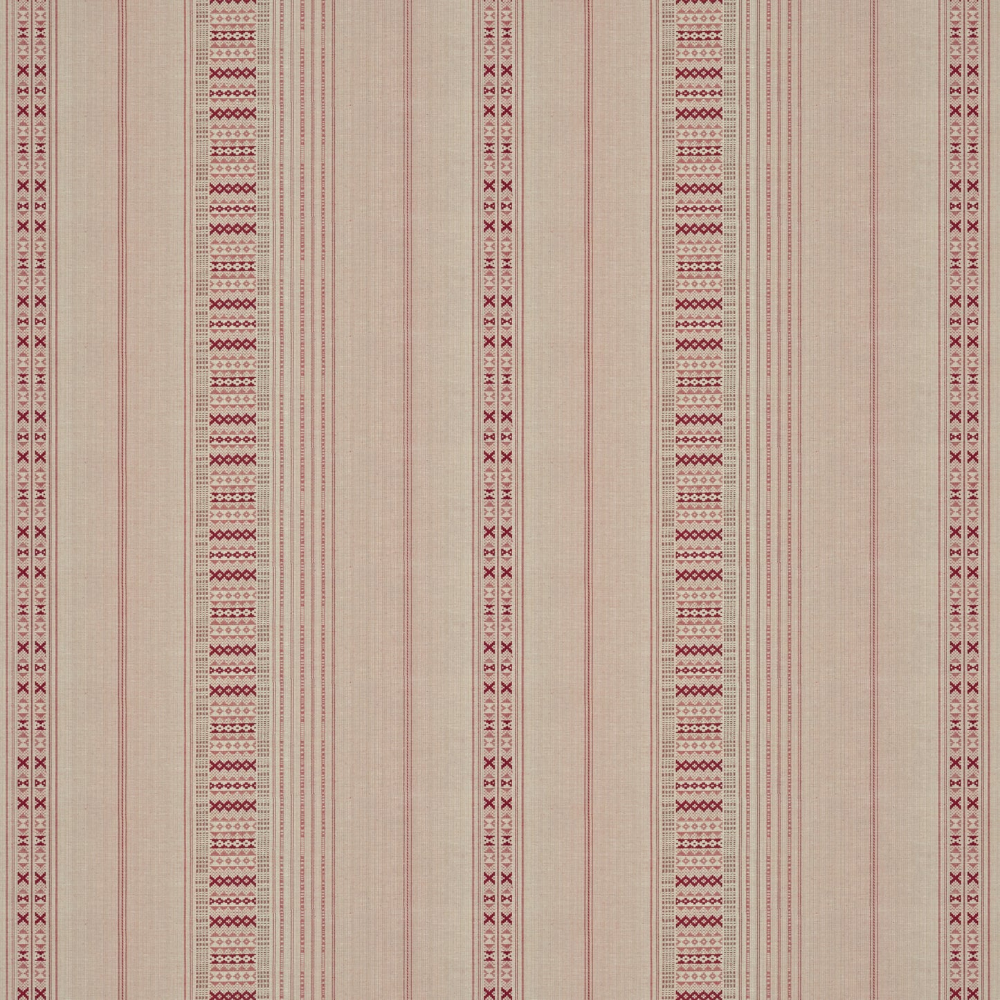 Ethnic Stripe Red Fabric
