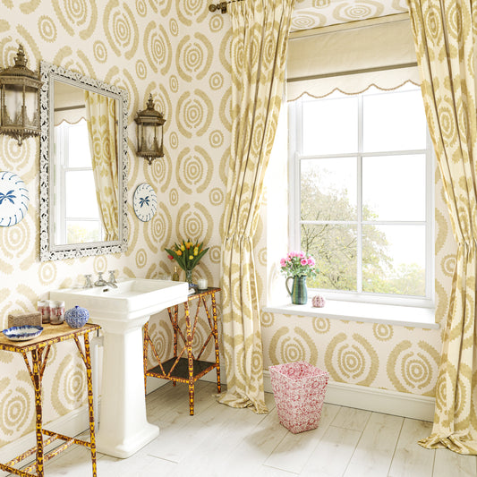 Haveli Yellow Wide-Width Wallpaper