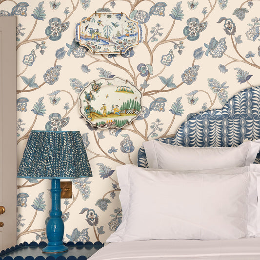Little Begum Delft Blue Wallpaper Roll