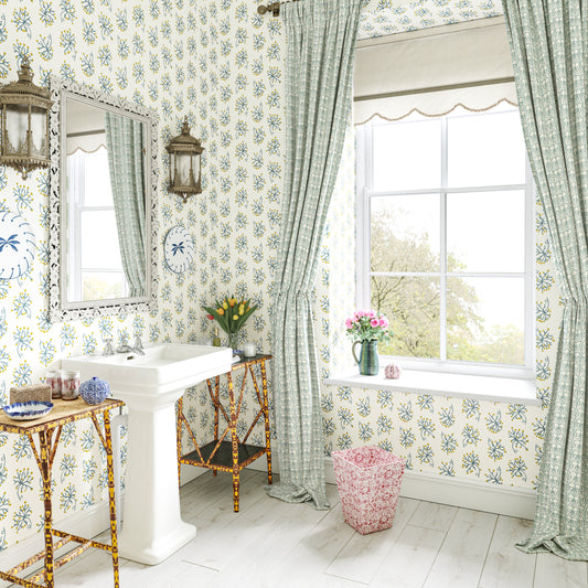Juniper Blue/Yellow Wallpaper Roll