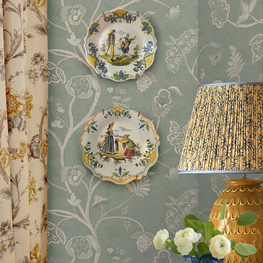 Little Begum Teal Wallpaper Roll
