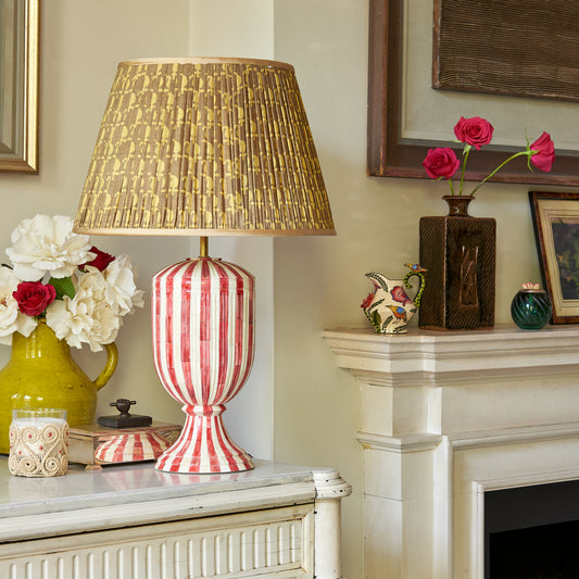 Red Stripe Kalash Lamp Base
