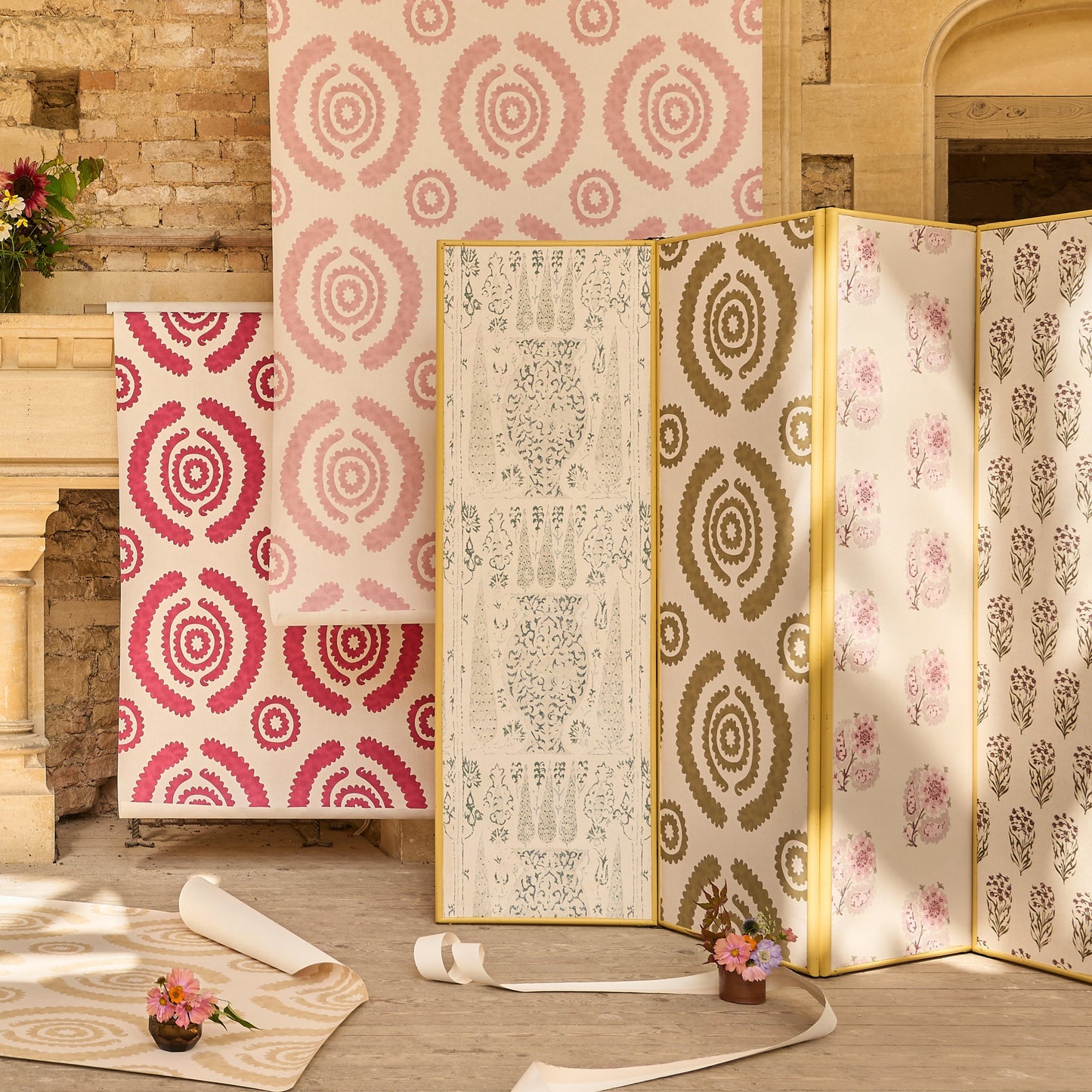 Kalindi Green Sienna Wide-Width Wallpaper
