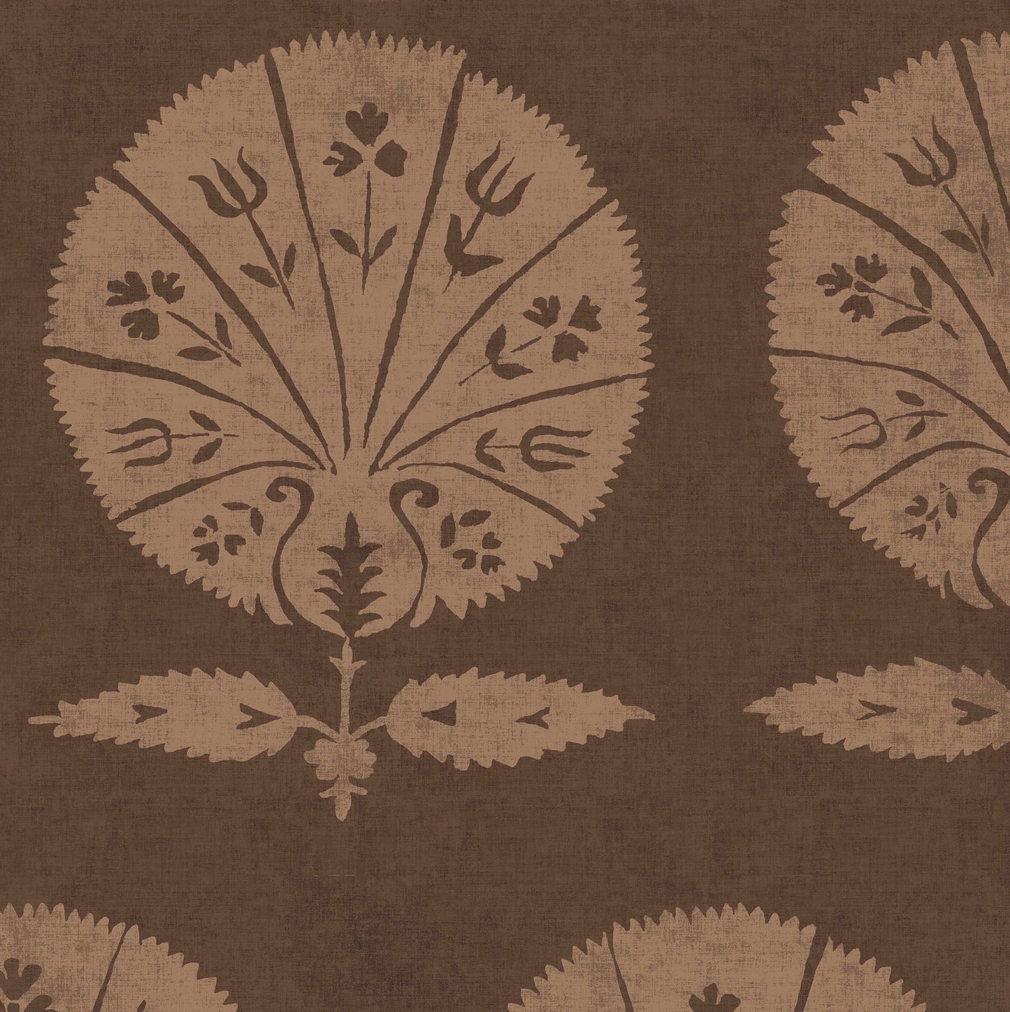 Persian Poppy Chocolate Wallpaper Roll