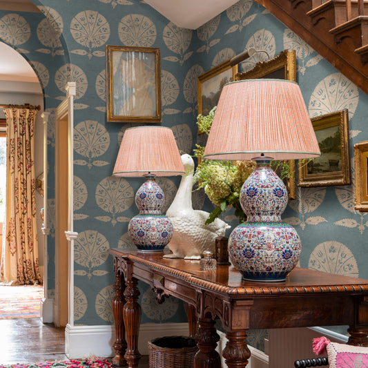 Persian Poppy Teal Wallpaper Roll