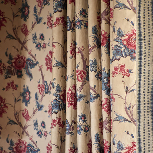 Rosa Antique Red/Blue Fabric