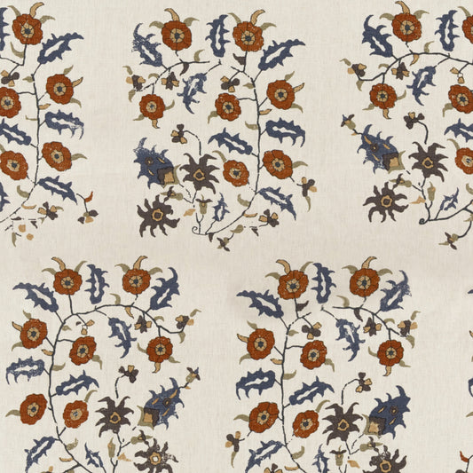 Samode Blue/Ginger Fabric