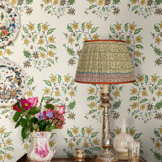 Samode Saffron/Green Wide-Width Wallpaper