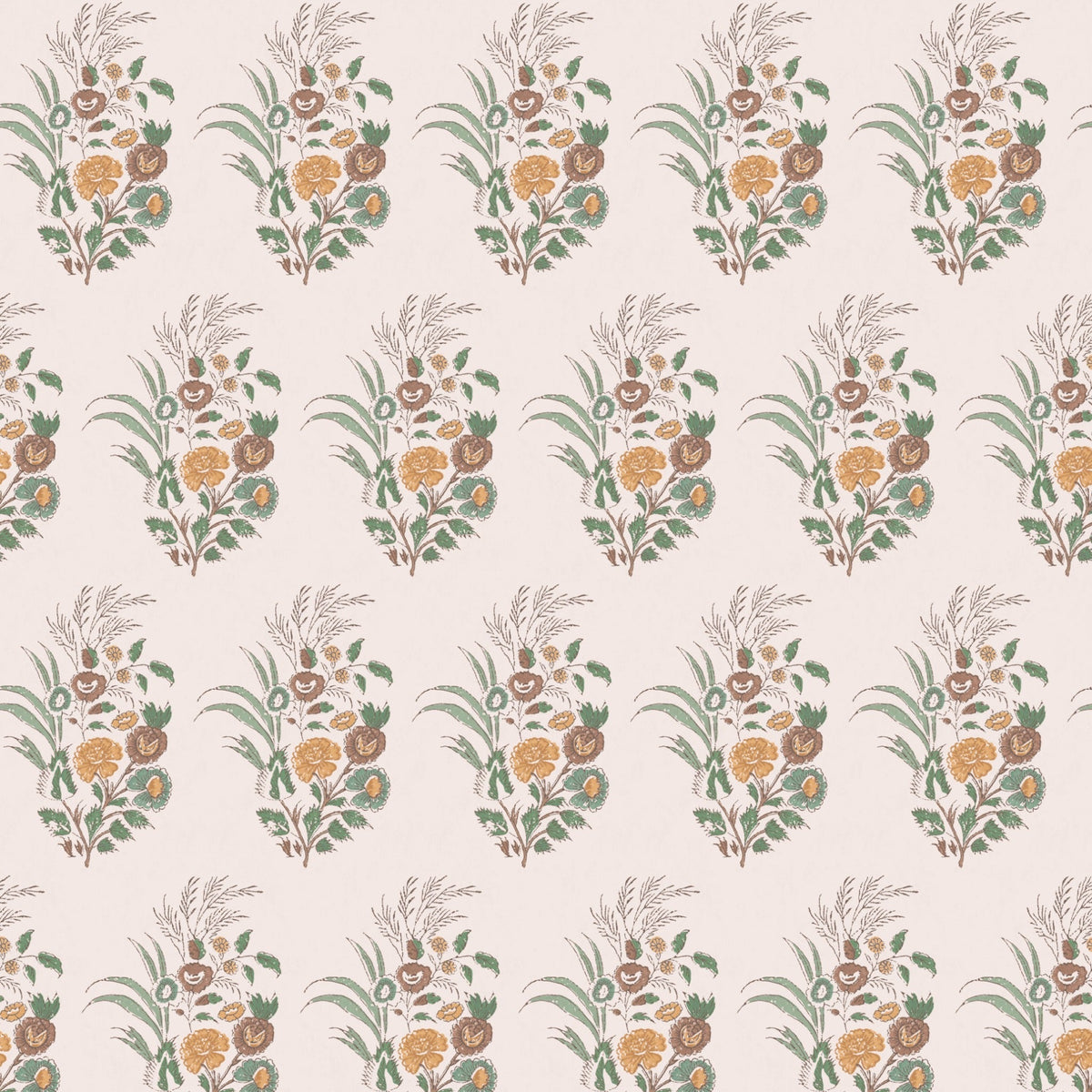 Daphne Emerald/Yellow Wallpaper Roll Sample – full width pattern