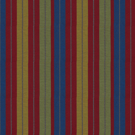 Multicolour Rustic Stripe Fabric