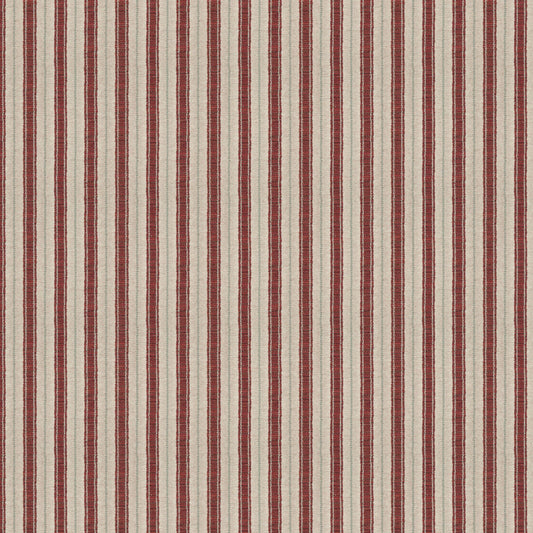 Sketched Stripe Red/Pale Green Fabric