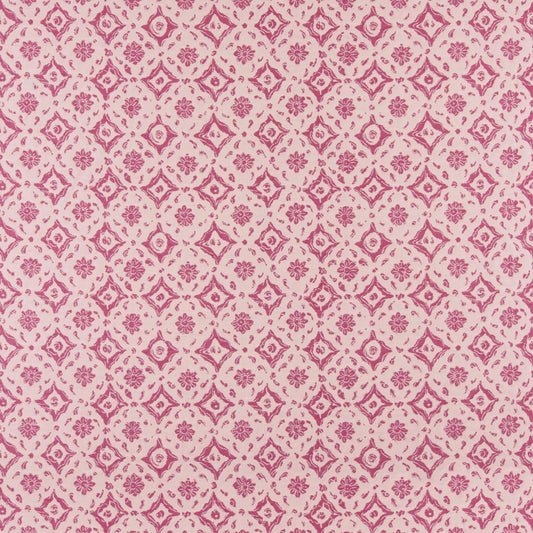 Floral Tile Pink Fabric