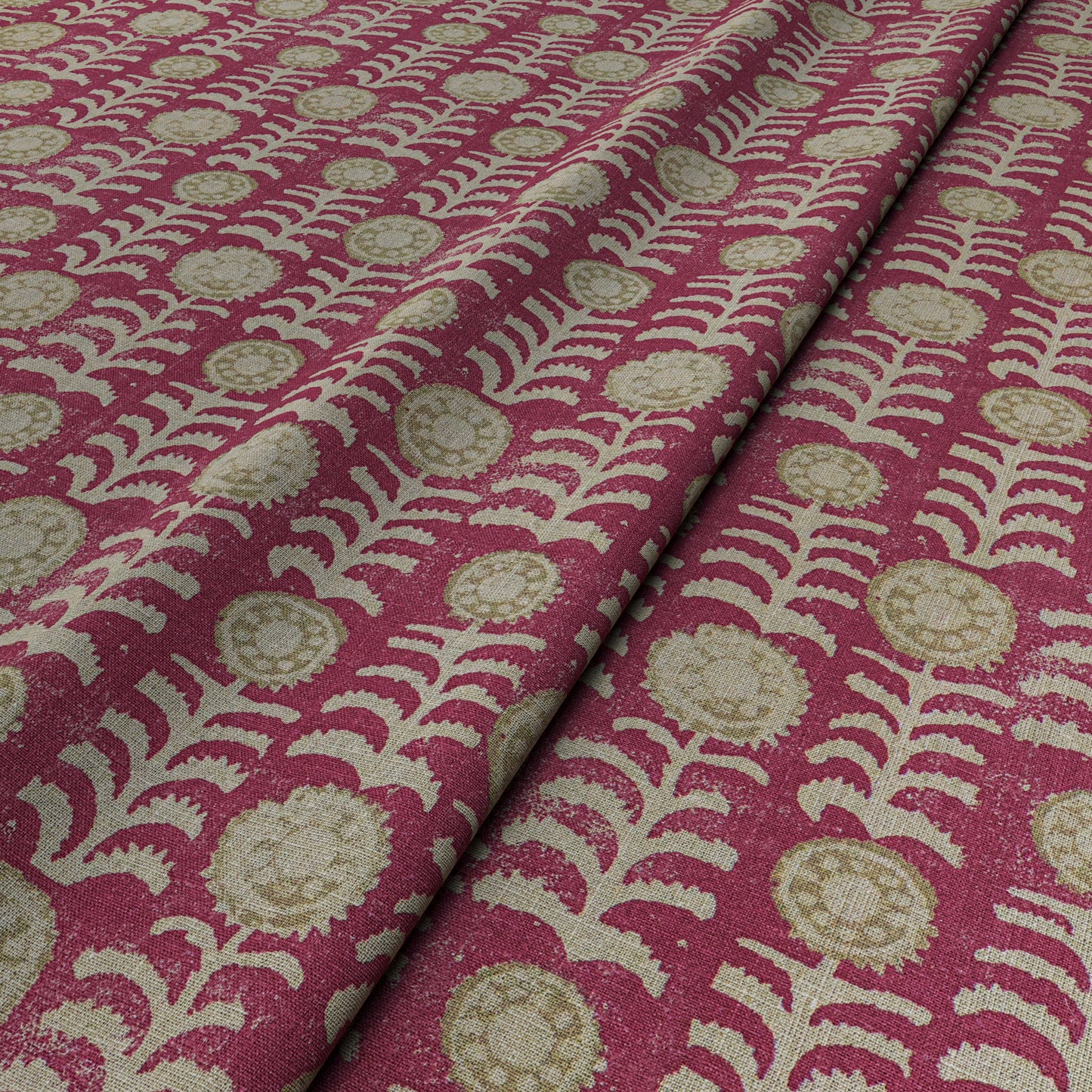 Killi Red/Beige on Natural Fabric