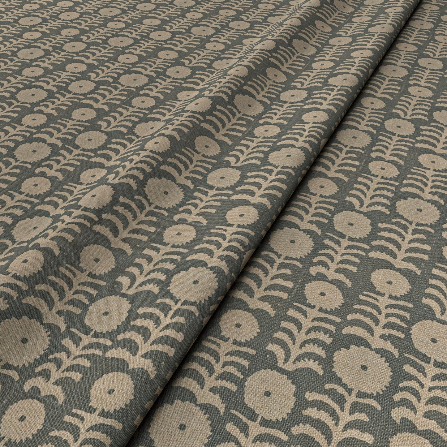 Killi Duck Egg On Natural Fabric