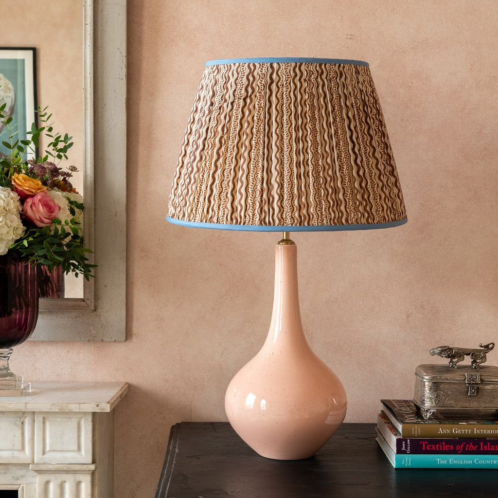 Penny-Morrison-Pale-Pink-Teardrop-Ceramic-Lamp-Base-Quirky-Unique-Colourful-Hand-Painted-Bespoke-Artisanal