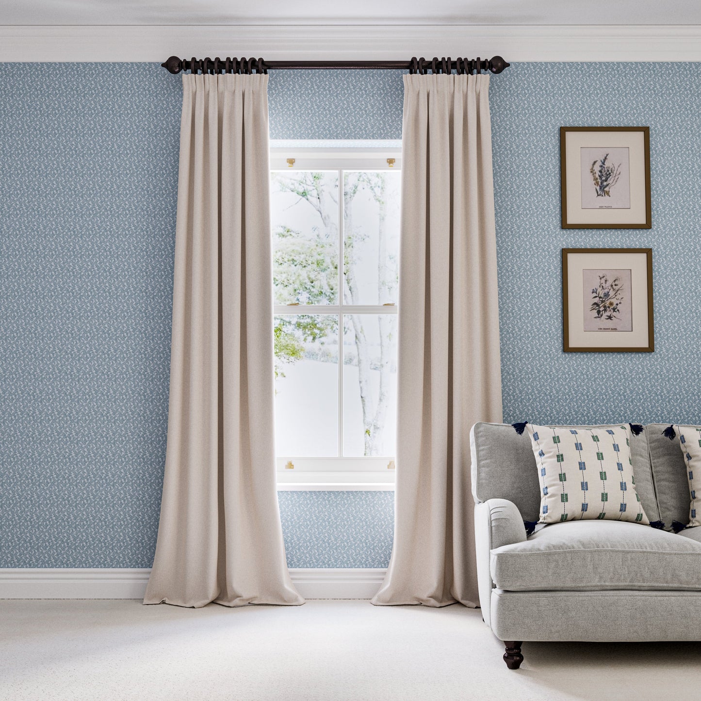 Tulkan Soft Blue Wallpaper Sample