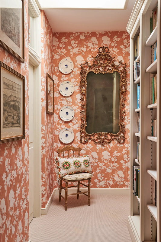 Hallway Inspiration: Using Lighting and Wallpaper to Decorate a Narrow Space