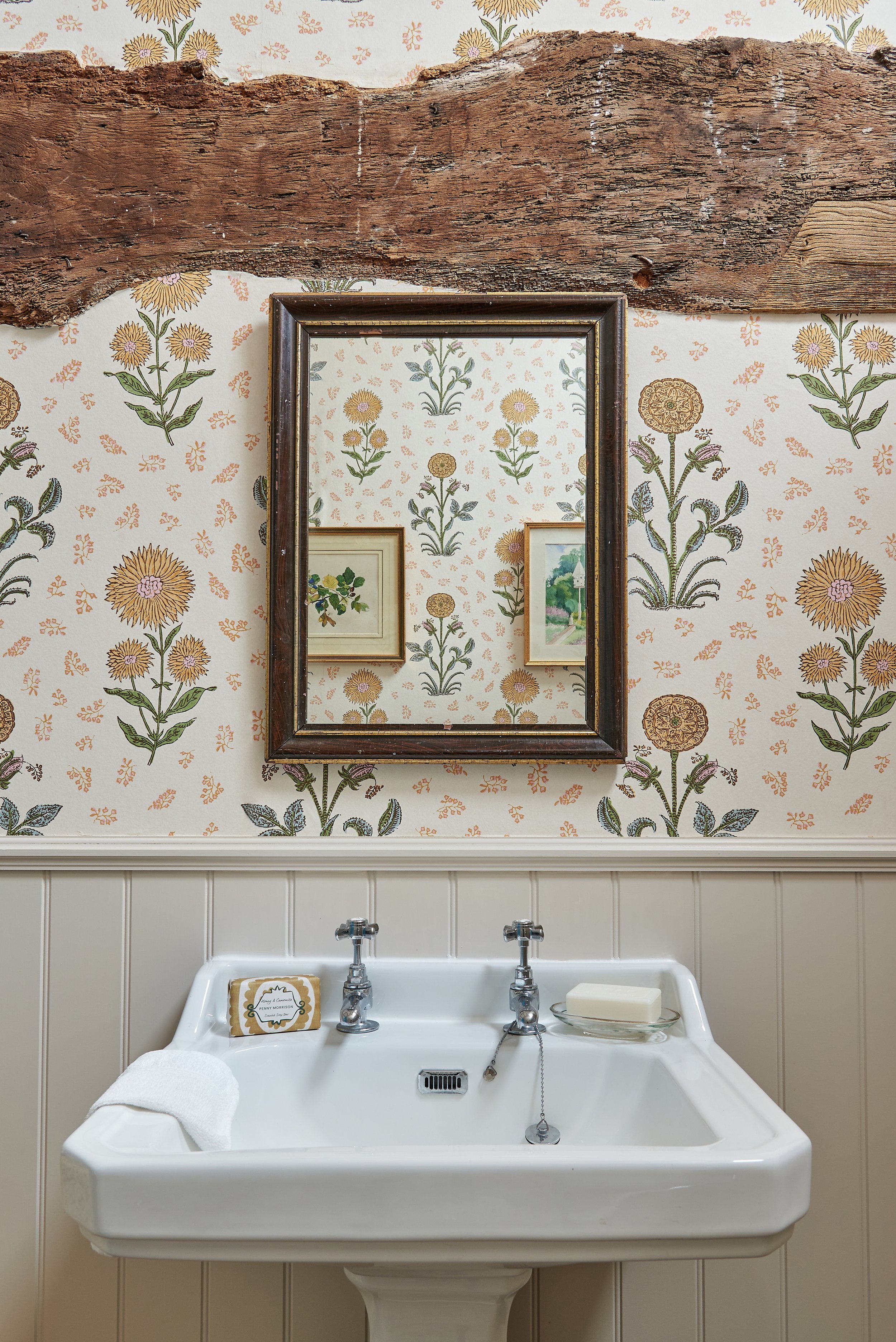Floral Tile Blue Fabric – Penny Morrison