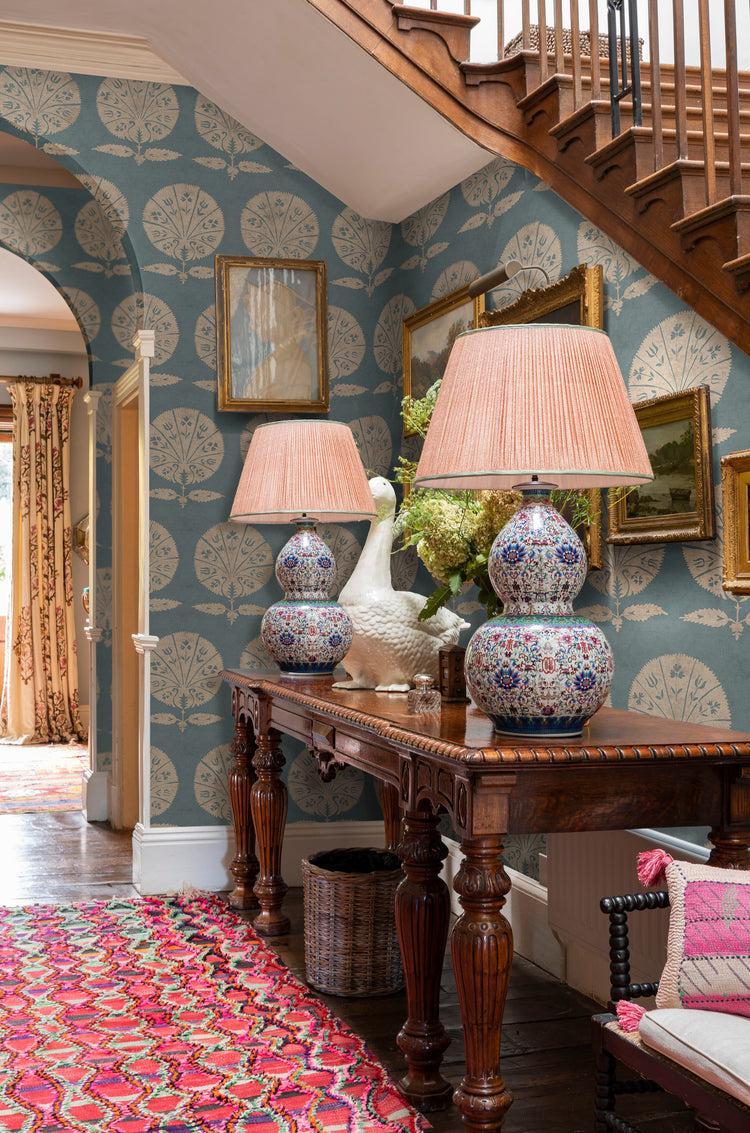 Penny Morrison Wallpaper collection floral pink bathroom