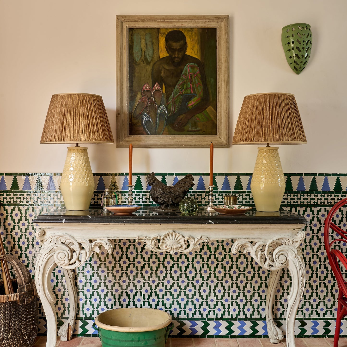 Blonde Comporta Ceramic Lamp Base