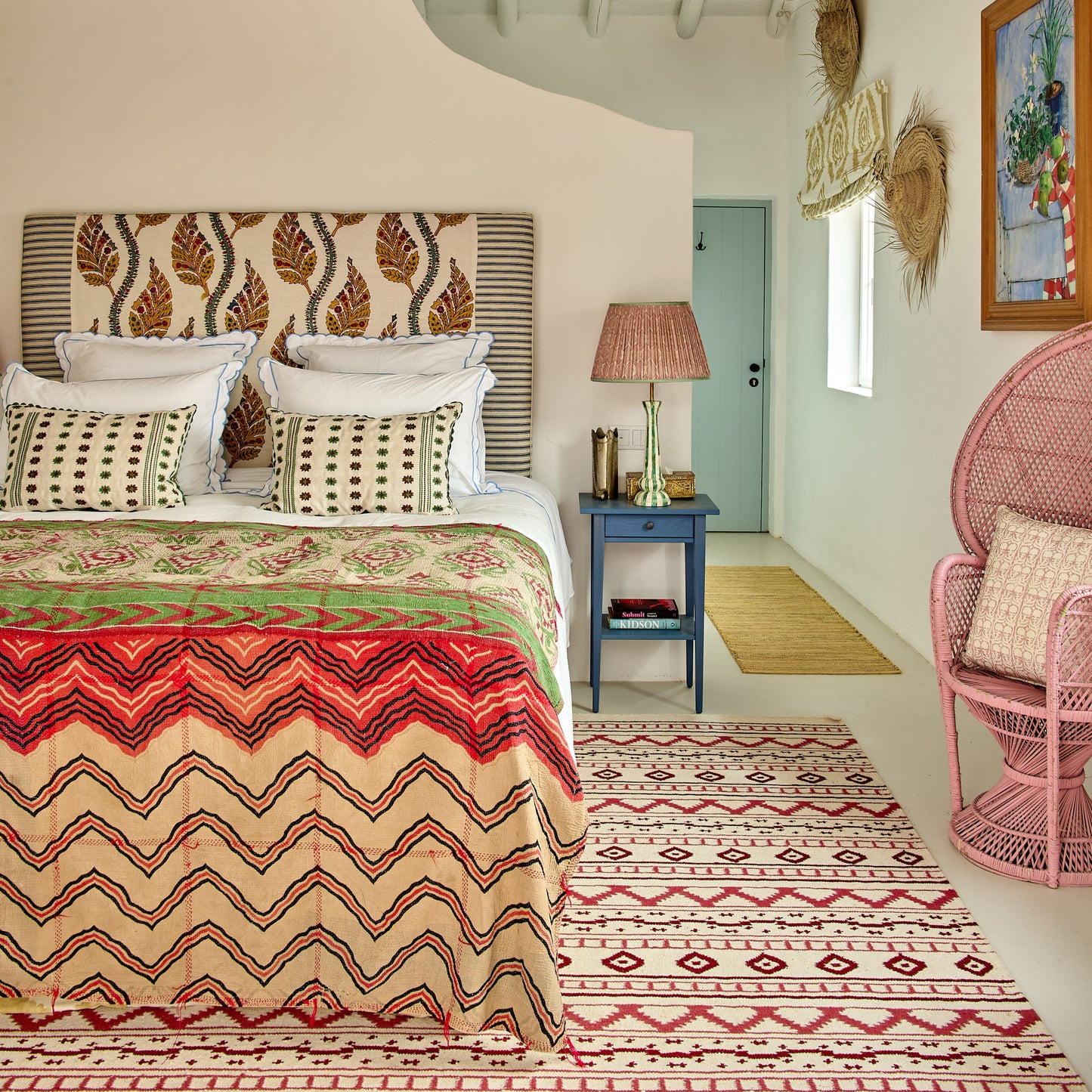 Ashok Pink Performance/Outdoor Square Cushion