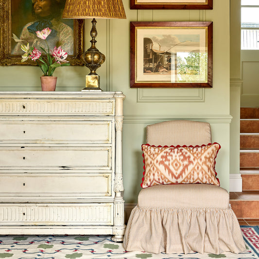 Petra Stripe Performance Mocha Fabric