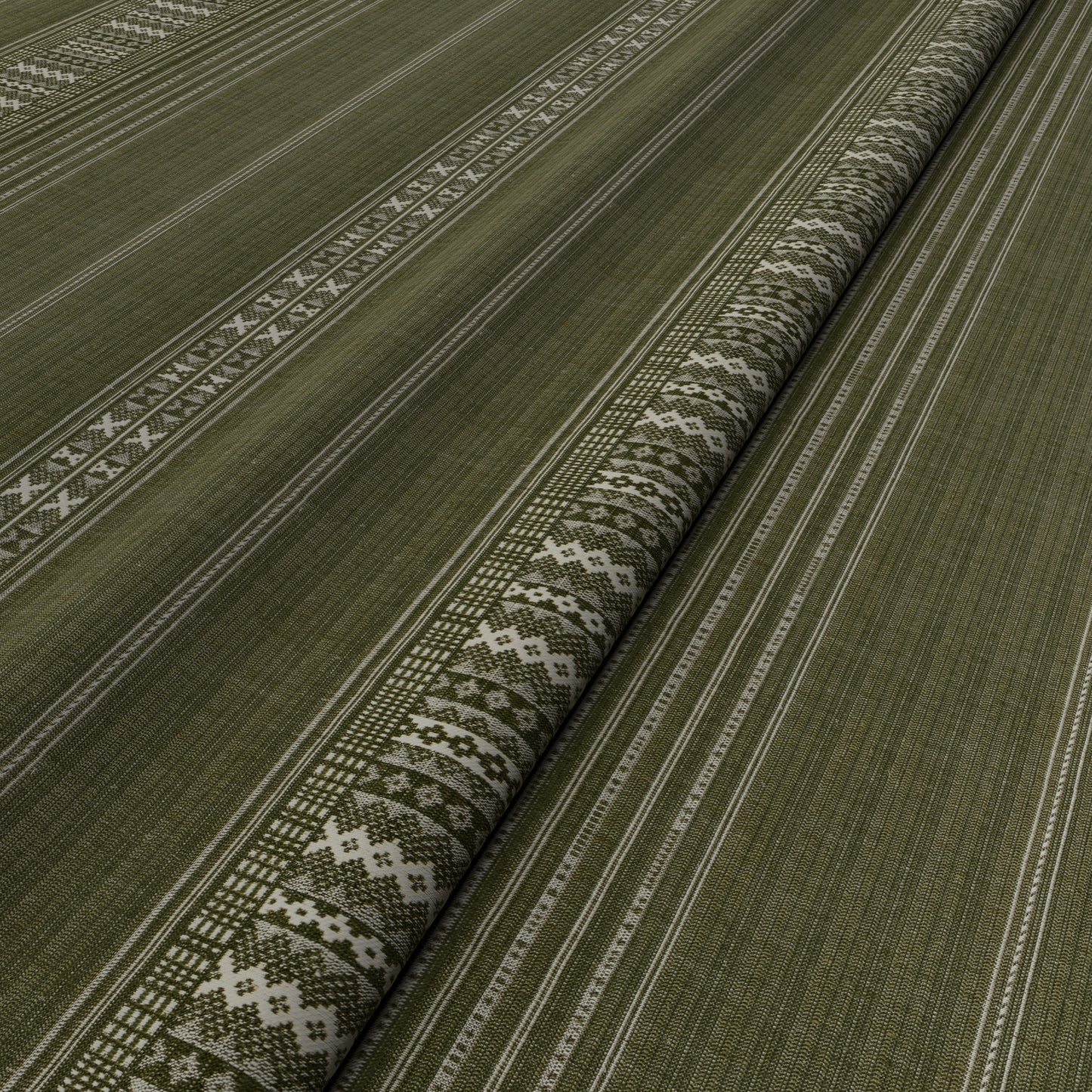 Ethnic Stripe Kiwi Fabric