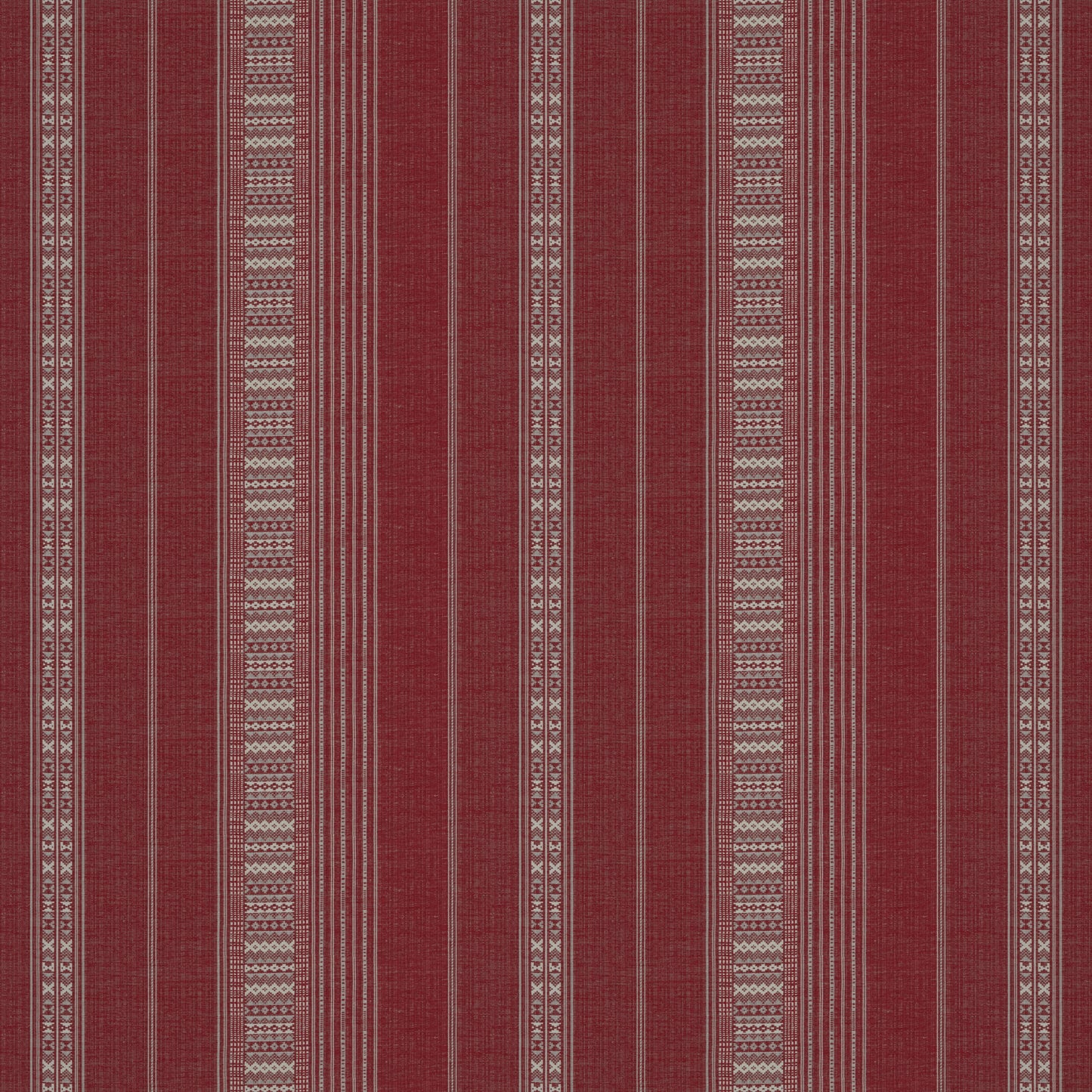 Ethnic Stripe Red Fabric