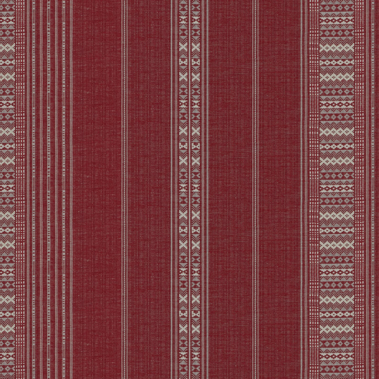 Ethnic Stripe Red Fabric