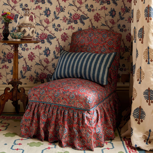 Evora Antique Red/Blue Fabric