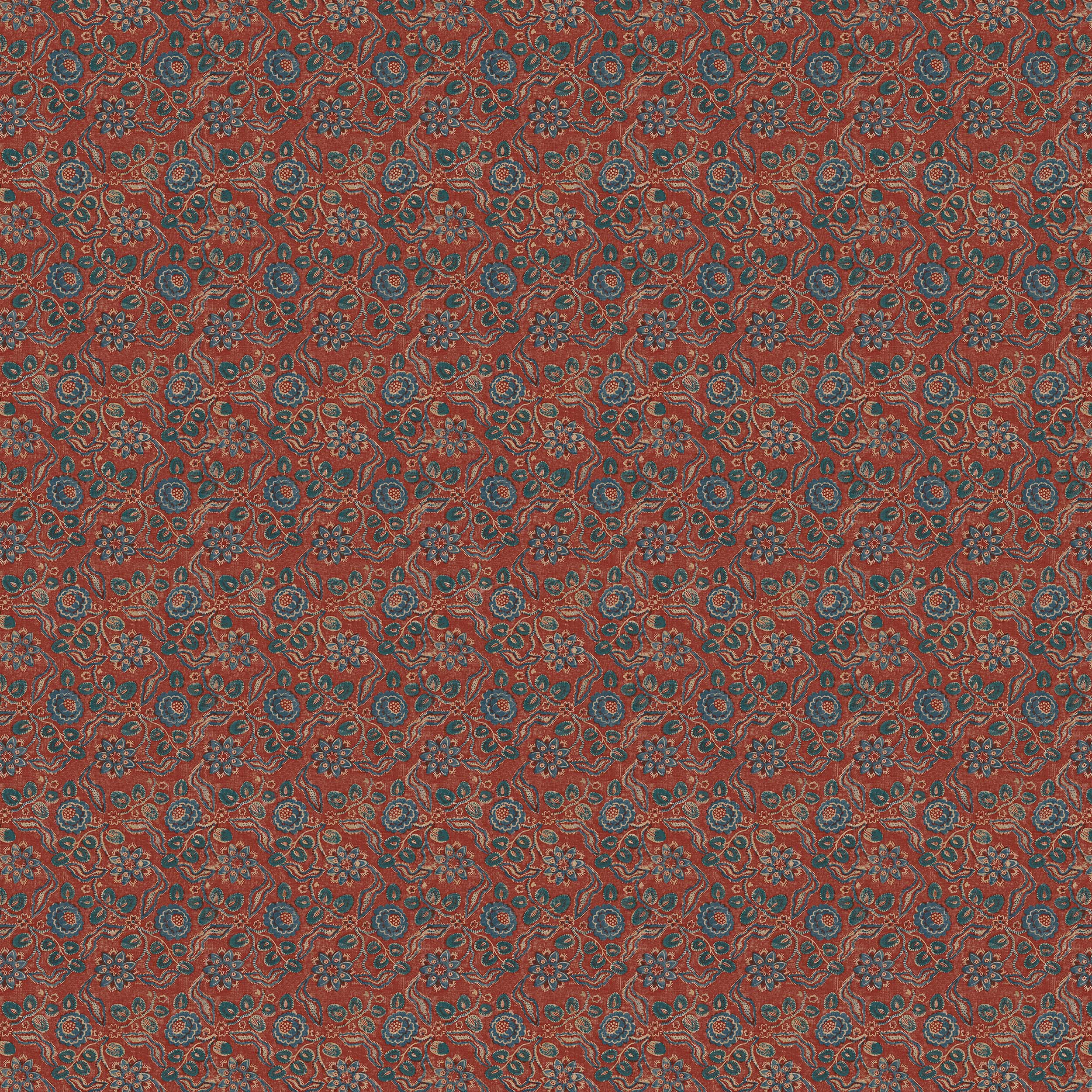 Evora Antique Red/Blue Fabric – Penny Morrison
