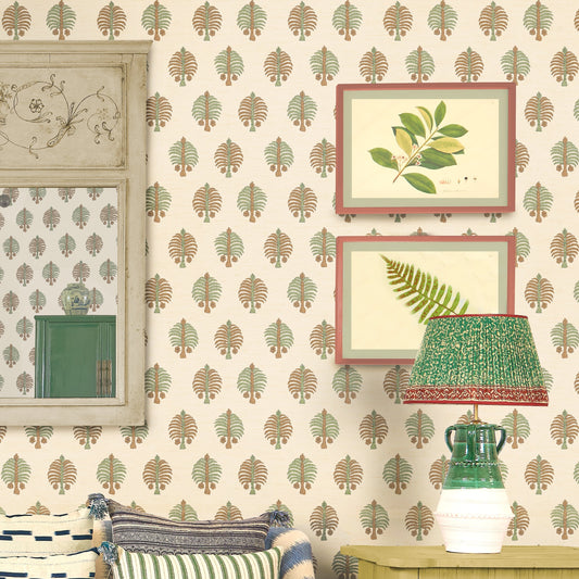 Gobi Garden Green Grasscloth Roll