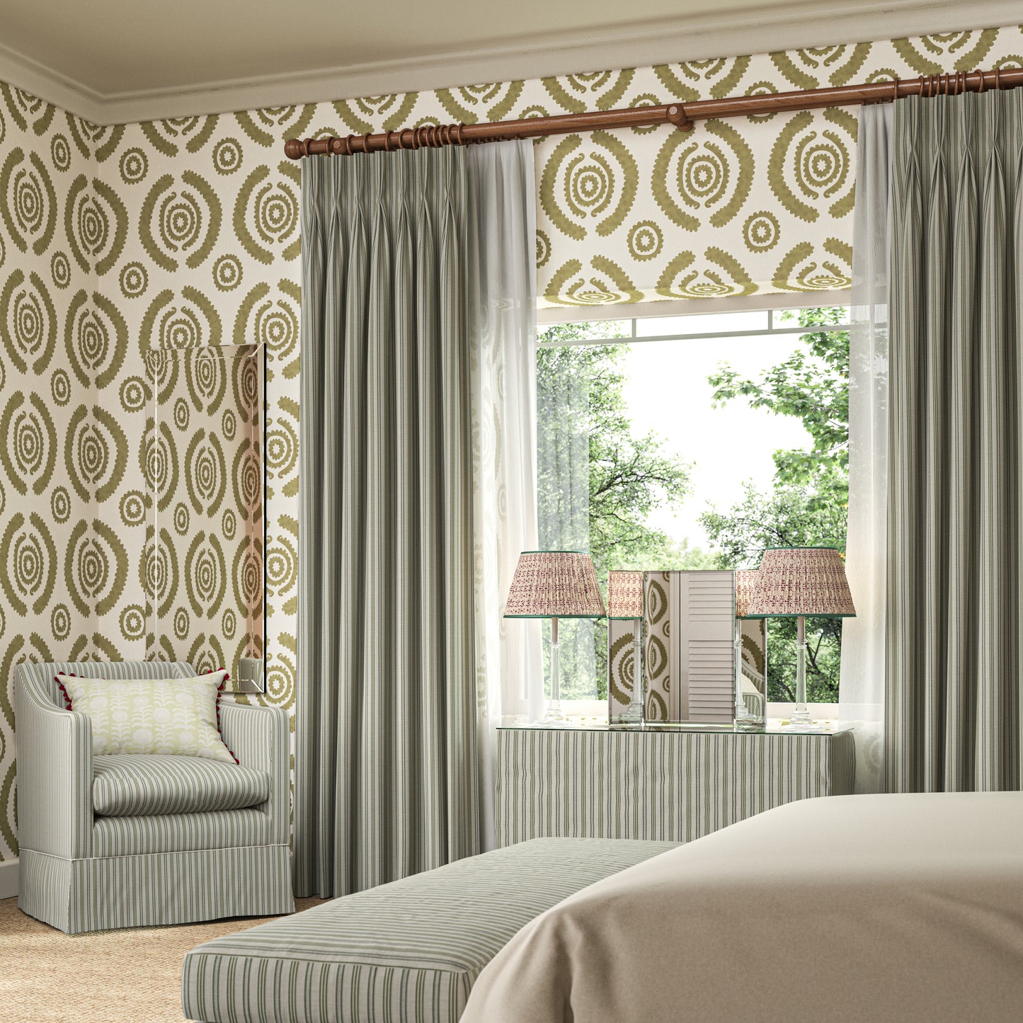 Haveli Moss Wide-Width Wallpaper