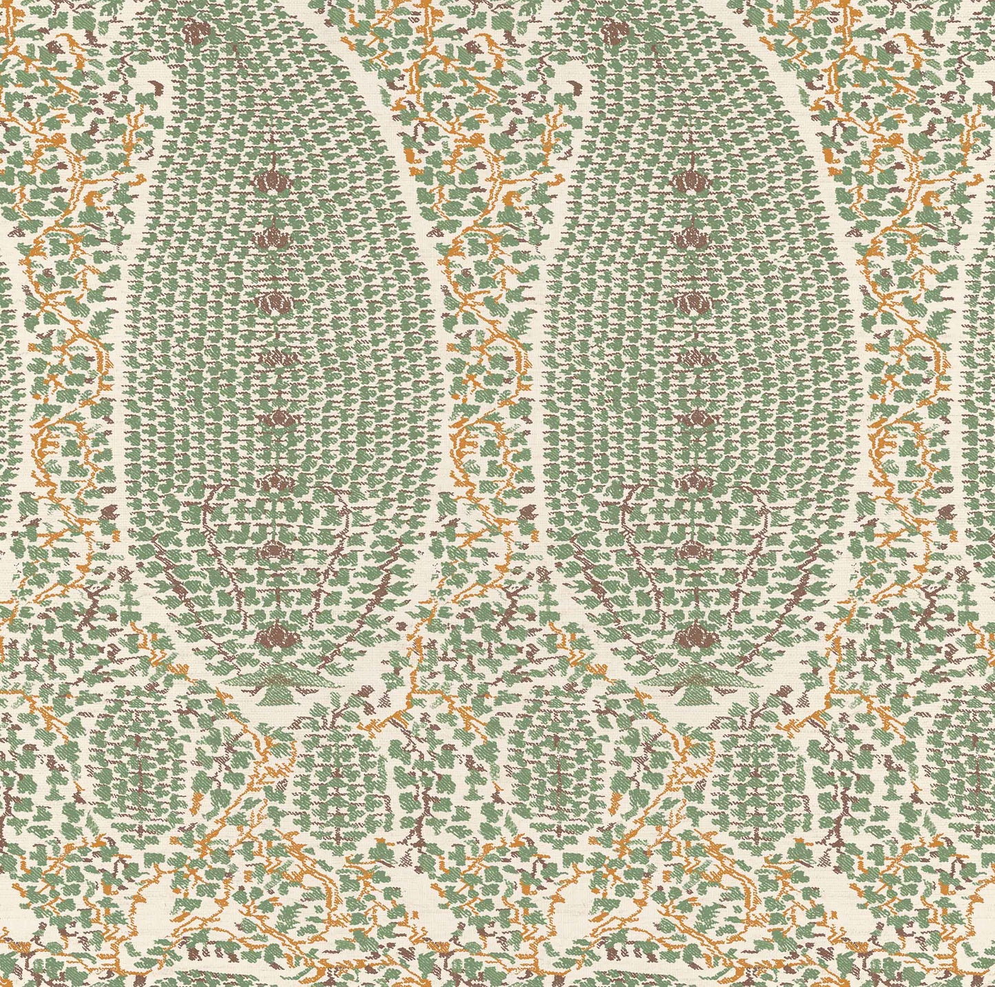 Jamawar Garden Green Grasscloth Roll