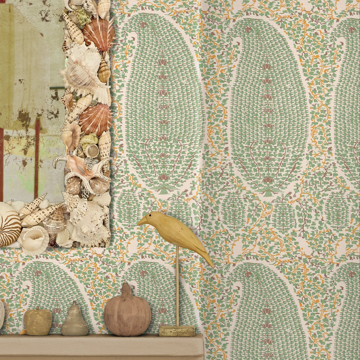 Jamawar Garden Green Grasscloth Roll