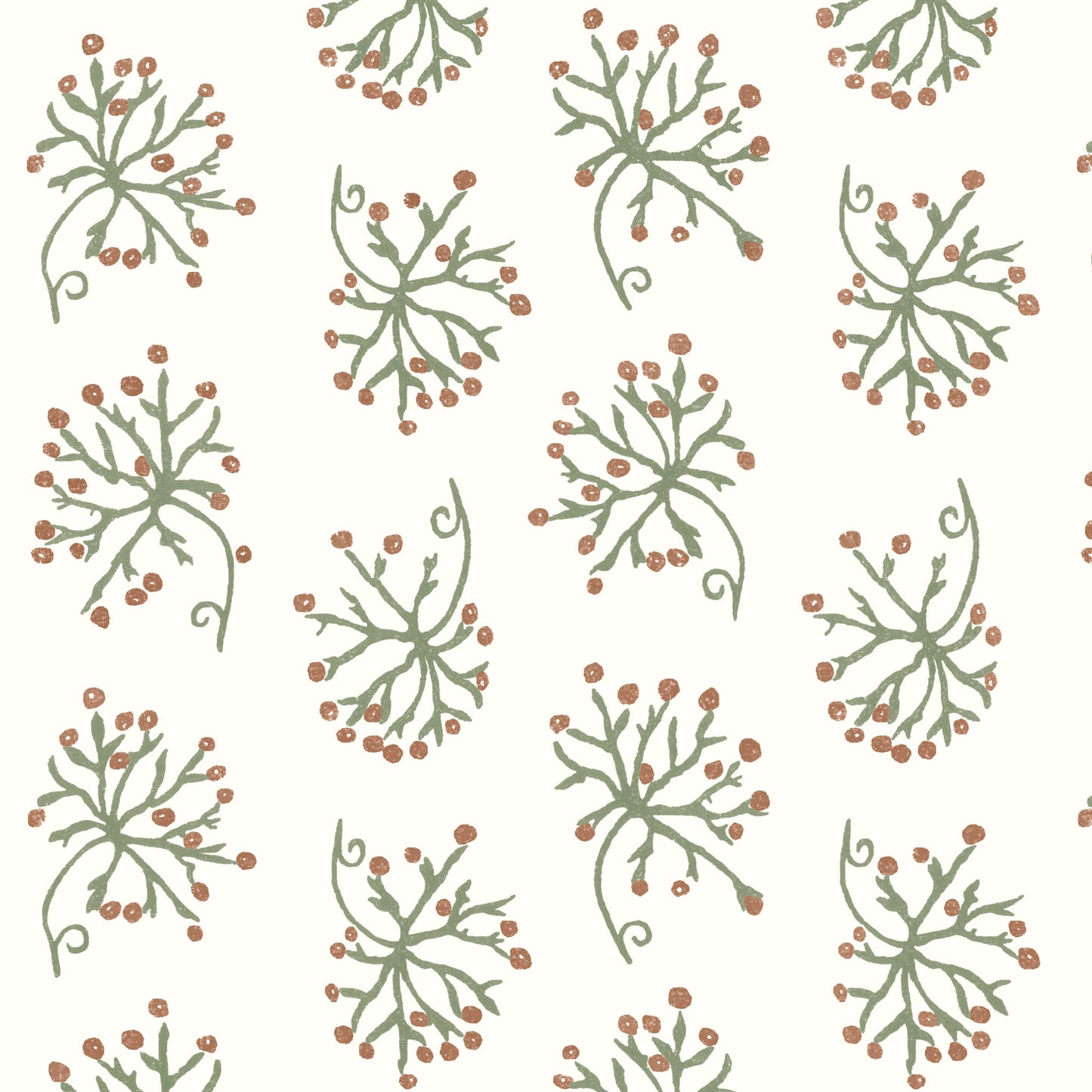 Juniper Green/Cinnamon Wallpaper Roll