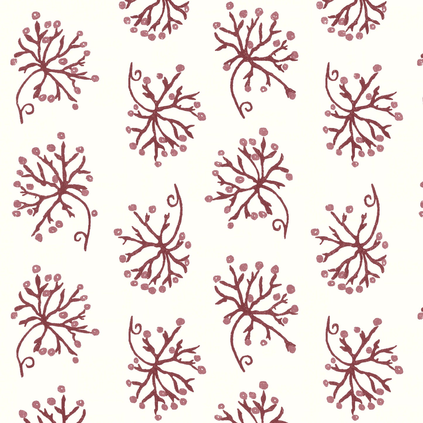 Juniper Raspberry/Red Wallpaper Roll