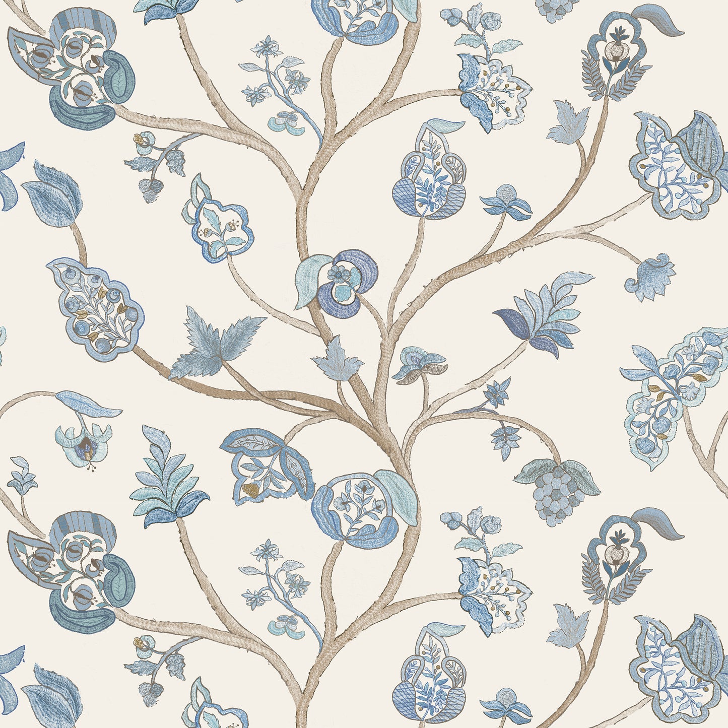Little Begum Delft Blue Wallpaper Roll