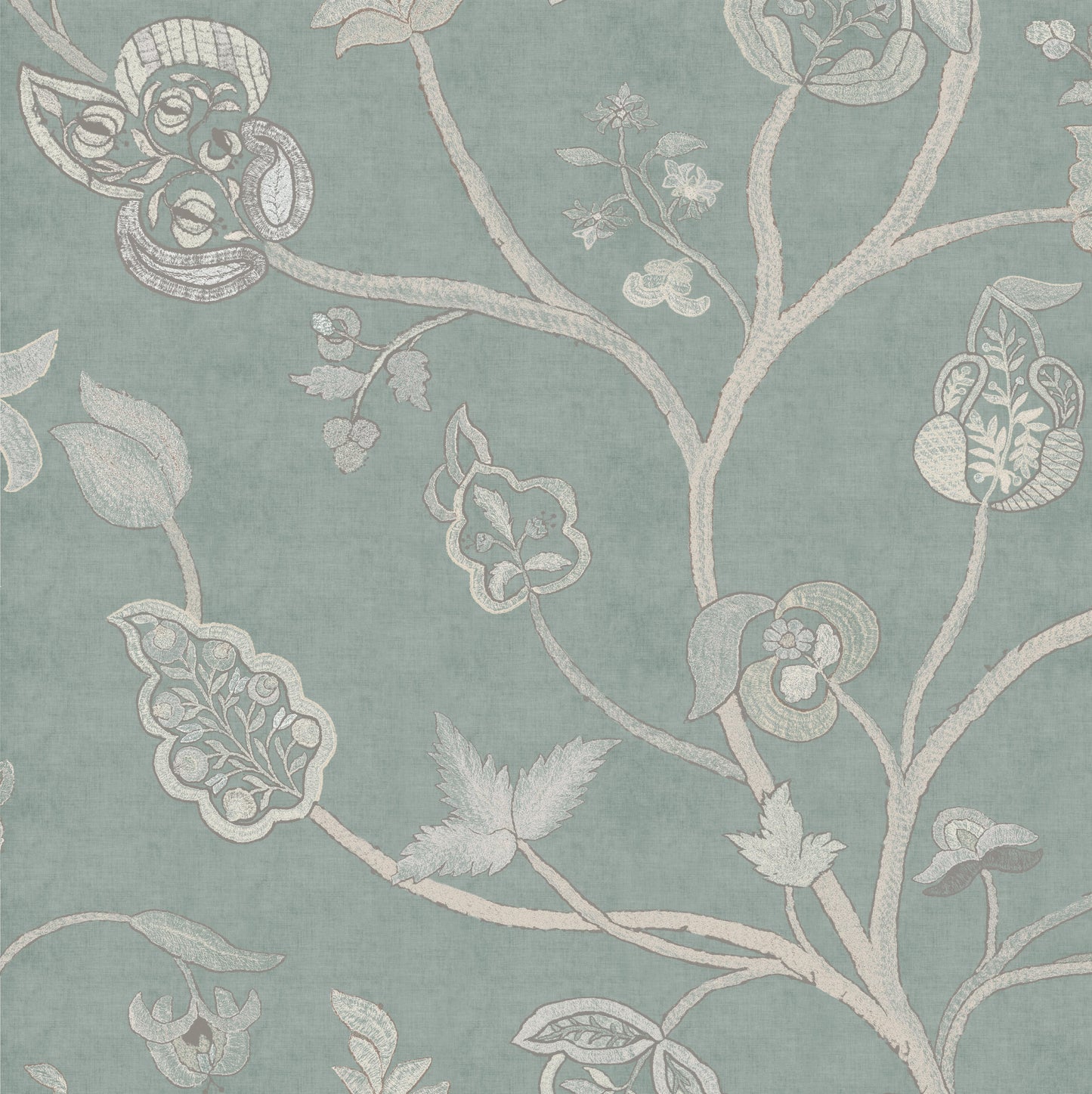 Little Begum Teal Wallpaper Roll