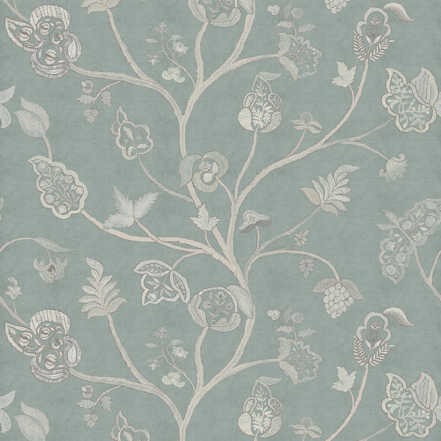 Little Begum Teal Wallpaper Roll