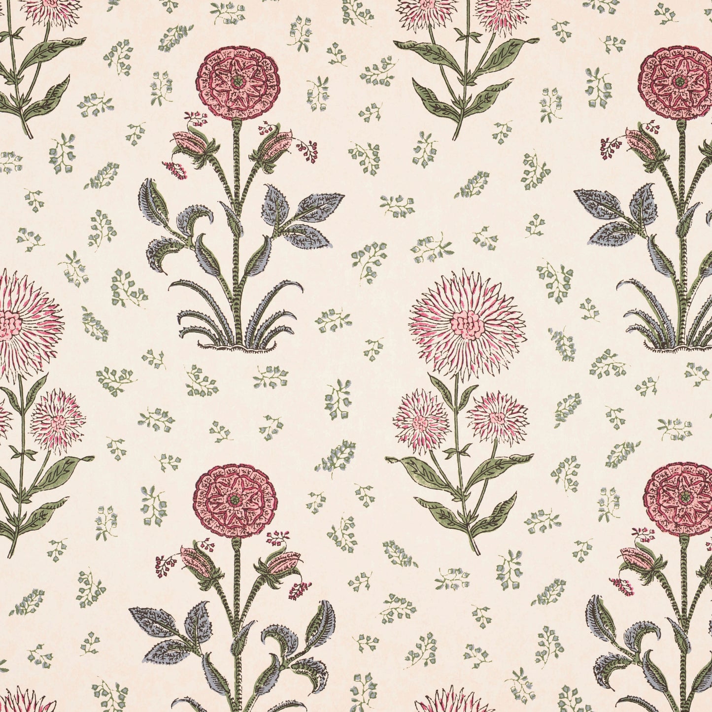 Magda Pink/Green Wide-Width Wallpaper