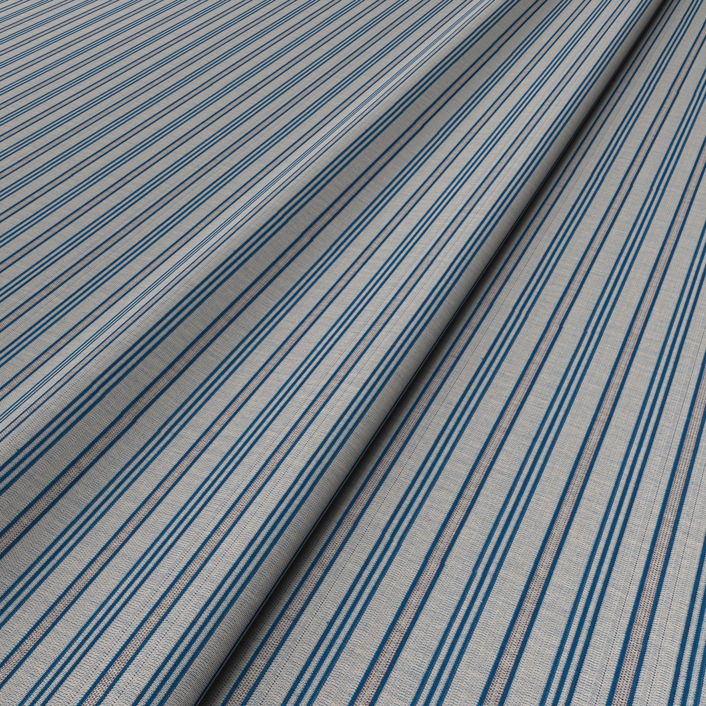 Meknes Stripe Midnight/Azure Fabric