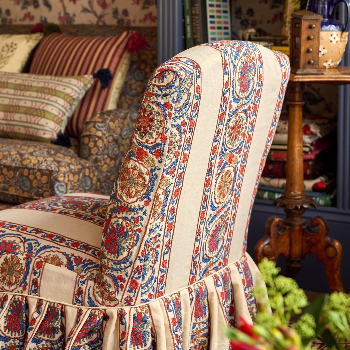 Sintra Stripe Red/Blue Fabric