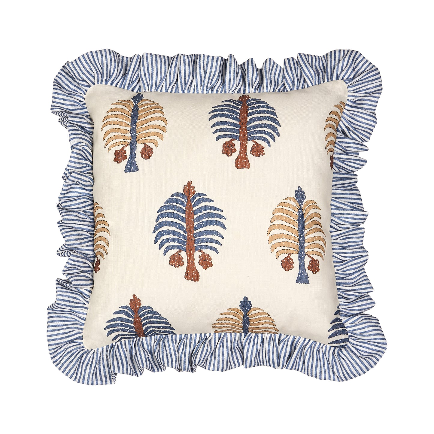 Gobi Blue with Petra Stripe Blue Performance/Outdoor Cushion