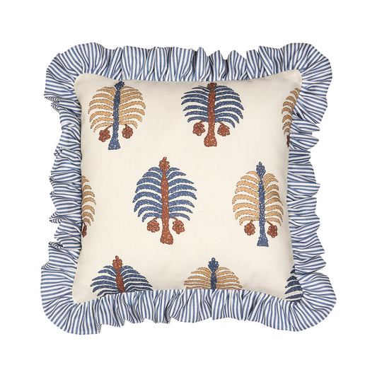 Gobi Blue with Petra Stripe Blue Performance/Outdoor Cushion