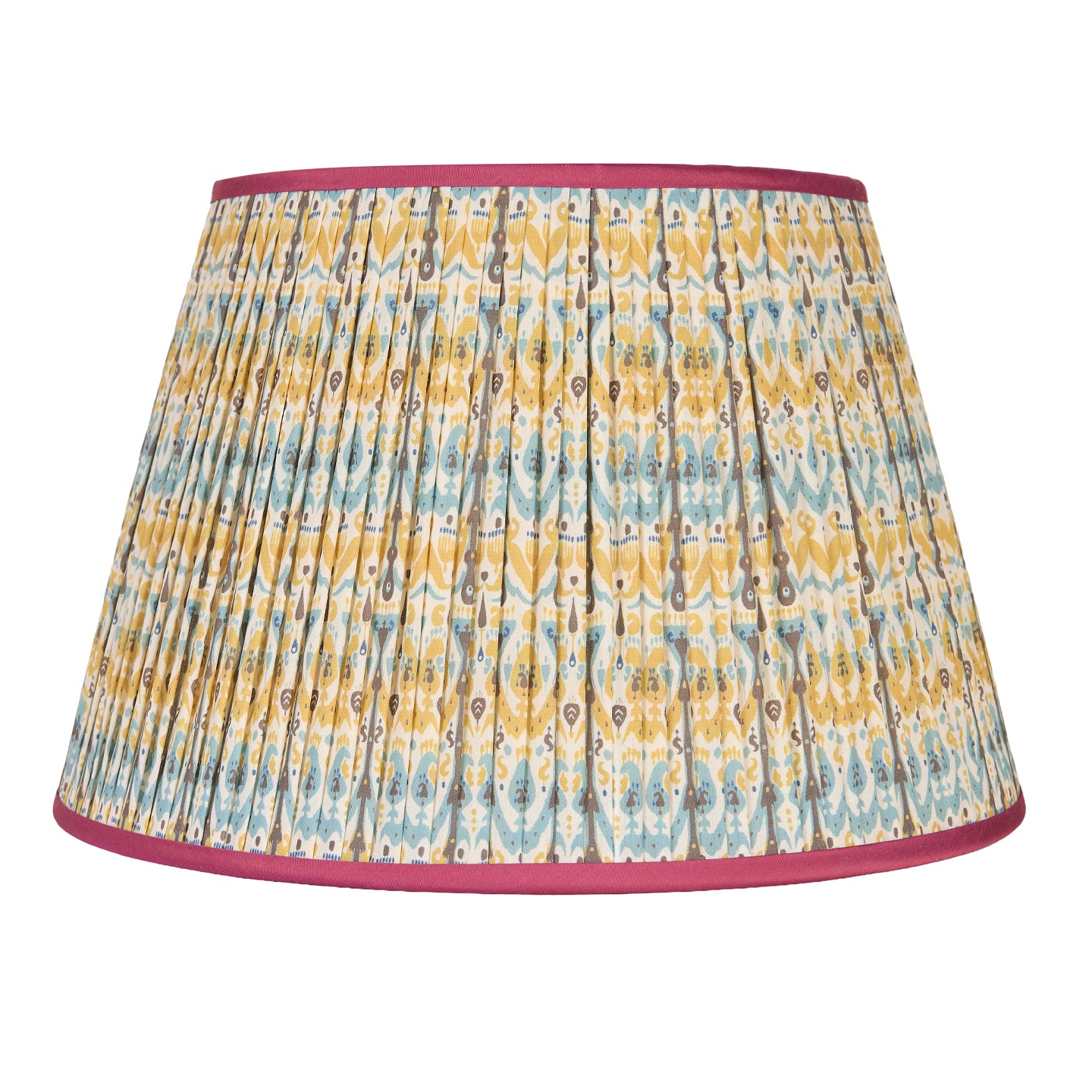 lkat Blue/Yellow Pleated Lampshade