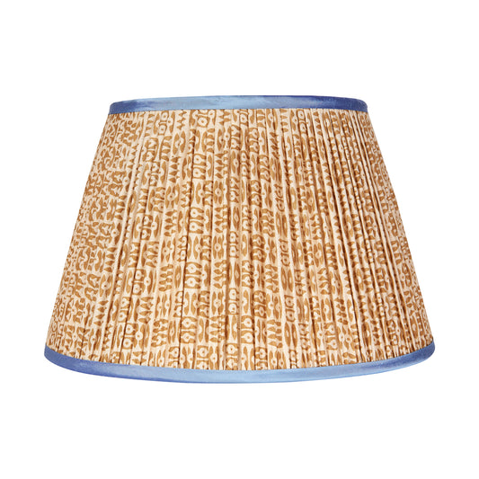 Cinnamon on White Tribal with Blue Trim