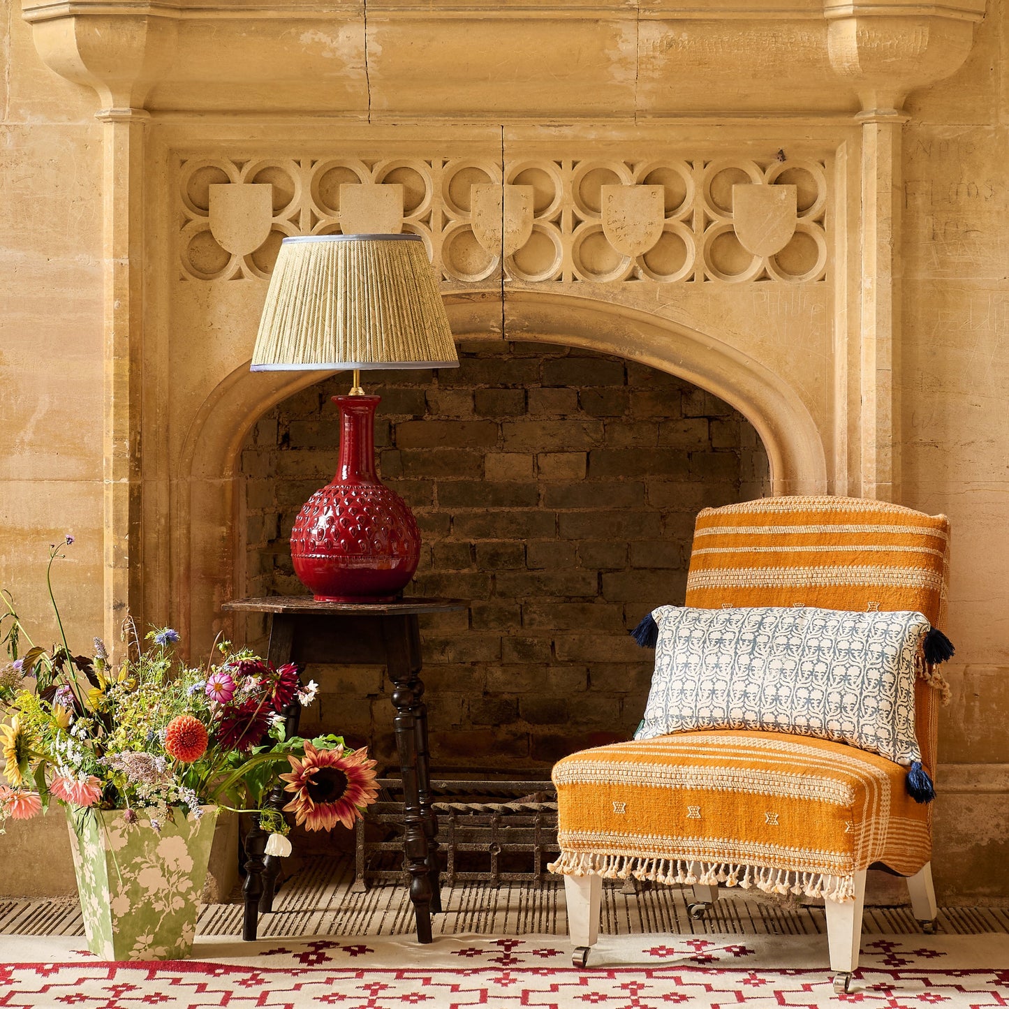 Amara Red Lamp Base